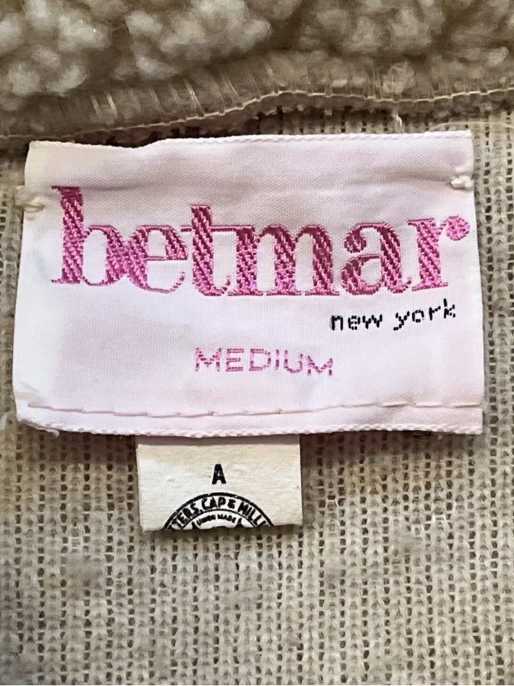 Vintage Betmar New York Deep Pile Fleece Women’s Union Made Talon Zipper - Picture 2 of 5